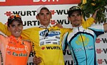 Le podium final du Tour de Suisse 2008: Anton, Kreuziger, Klden
